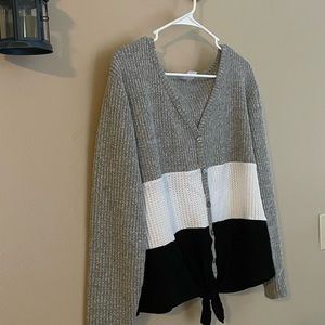 No Boundaries button down multicolored sweater, XL (15-17)